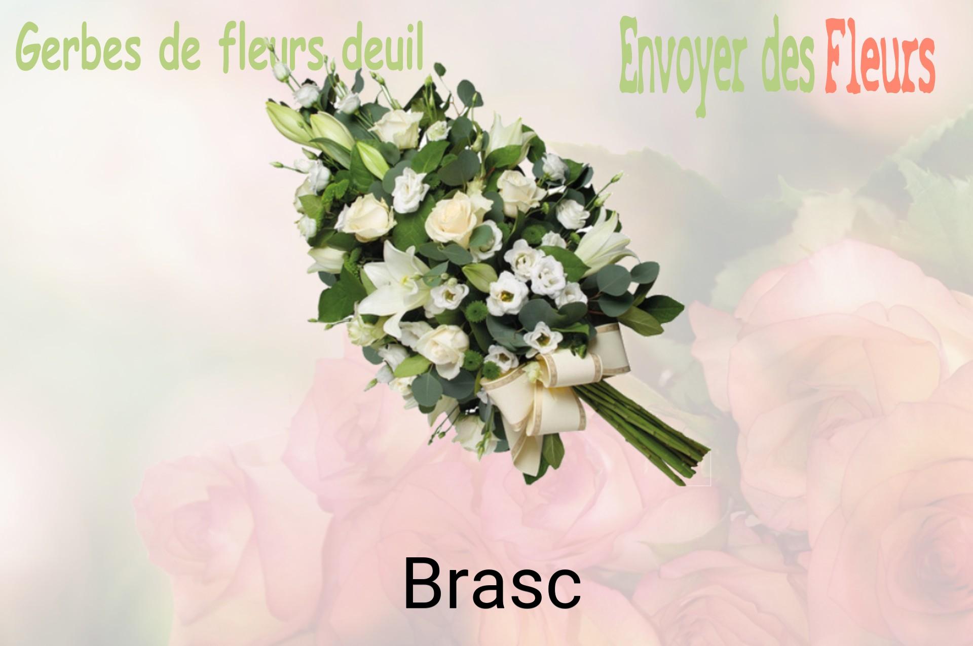 Gerbe de fleurs de deuil livrée à Brasc